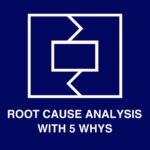 A logo for podcast episode "Root cause analysis using 5 Whys technique"